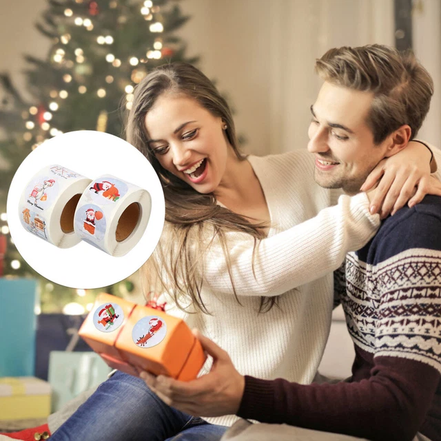 Selbstklebendes Kupferplattenpapier Weihnachtsaufkleber Strumpffüller Eingesackt