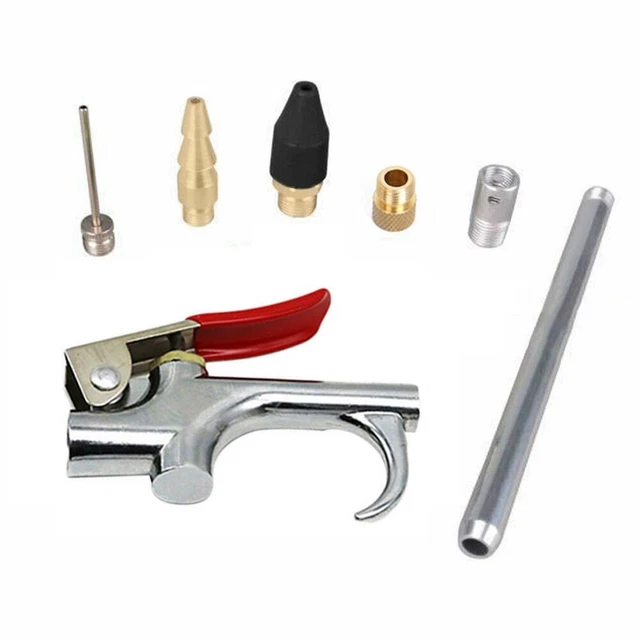 7 pièces kit d'accessoires souffleur de poussière pour compresseur d'air embou