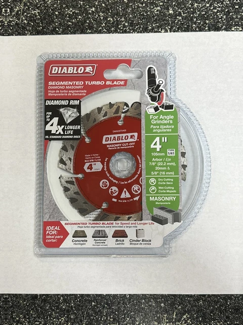 Diablo 6 In. Diamond Segmented Turbo Cut-Off Disc For Masonry - DMADST0600