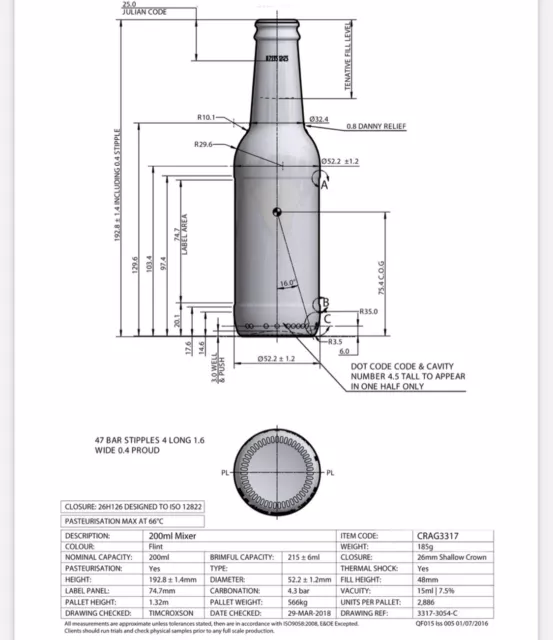 200 ml Mixer Bottle Crown Cap