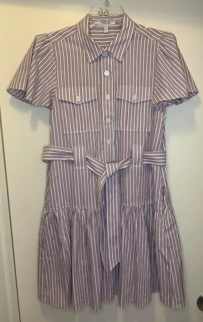 Derek Lam 10 Crosby Women’s Button Down Shirt Dress Size 8 Short Sleeve ￼