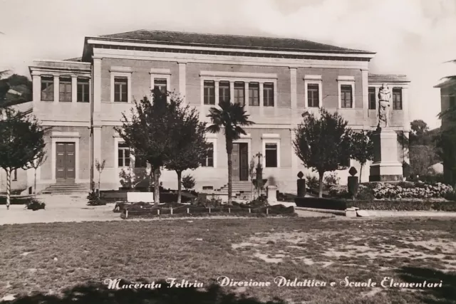 Cartolina - Macerata Feltria ( Pesaro e Urbino ) - Direzione Didattica - 1959