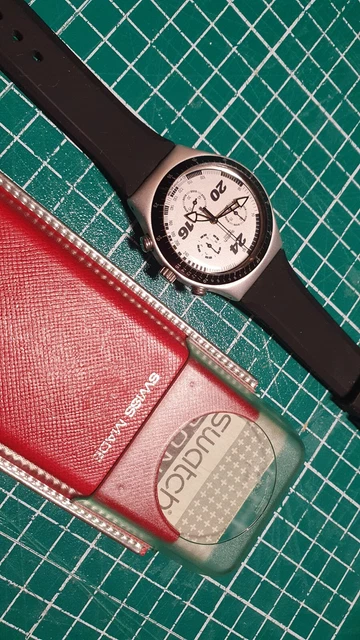 SWATCH IRONY AG 1996 Chronograph Watch With Black Strap 19.99