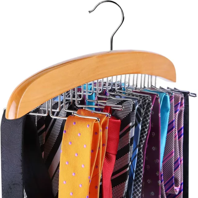 Tie Rack, Ohuhu 24 Tie Hanger Hook Storage Rack, Closet Accessory Organizer