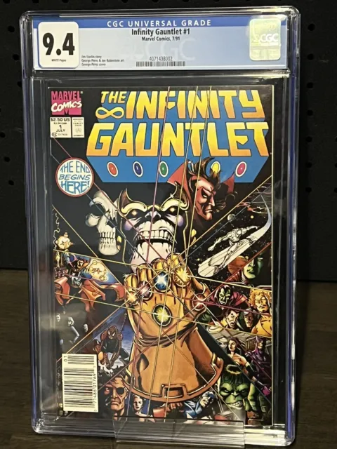 Marvel Comics Infinity Gauntlet #1 CGC 9.4 Newsstand Edition Key Issue