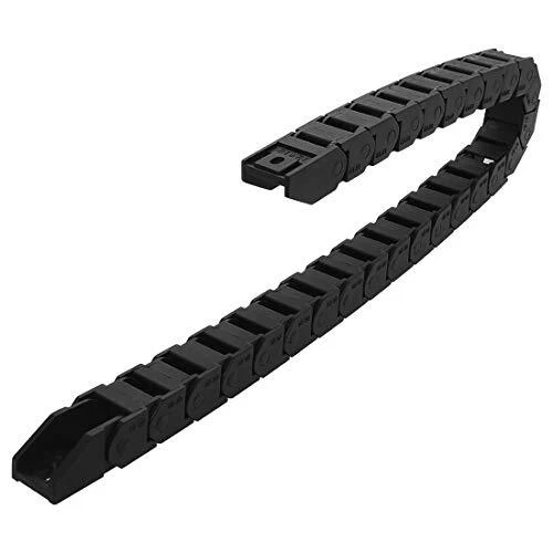 R28 15mm X 15mminner H X Inner W Black Plastic Cable Wire Carrier Drag Chain 1