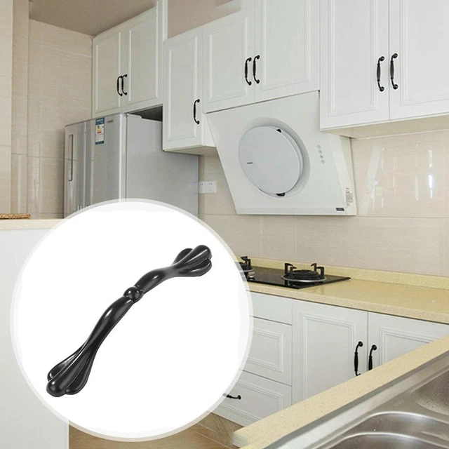 Cabinet Black Butterfly Handles Drawer Knobs Kitchen Cupboard Household Hardware 3