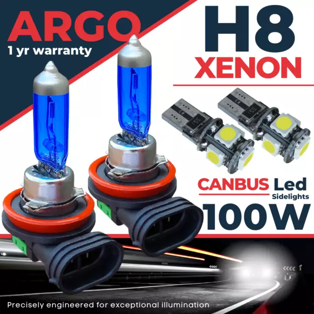 H8 Front Fog Light Headlight 708 Xenon White 100w 501 led Side Light Bulbs 12v