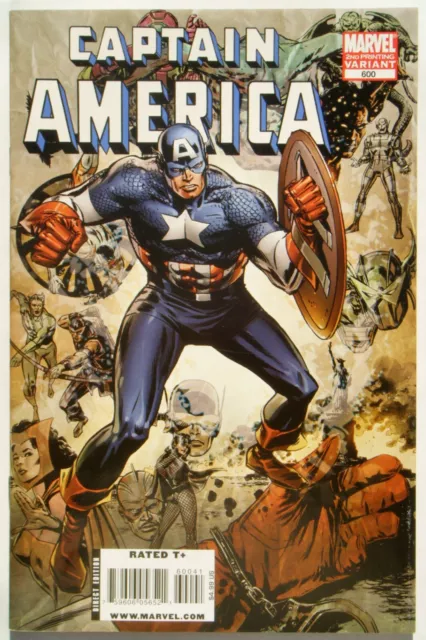 Captain America #600 (Aug. 09') VF+ NM- (9.0) 2nd Printing/ Guice Variant Cover