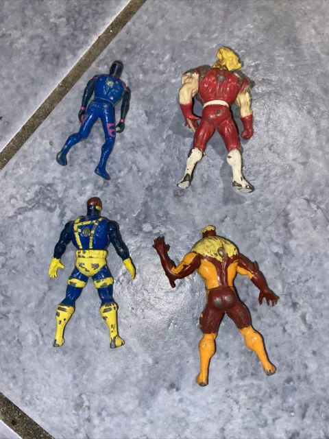 X-Men Toy Biz Marvel Heavy Metal Heroes Lot of 4 Die Cast Figures Vintage - Used 2