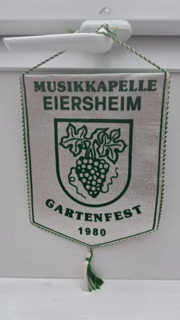 Vereinswimpel Wimpel Musikkapelle Eiersheim Gartenfest 1980