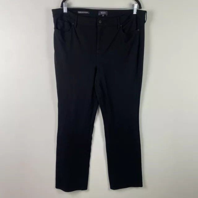 NYDJ Marilyn Straight Pants In Ponte Knit Size 18 Black