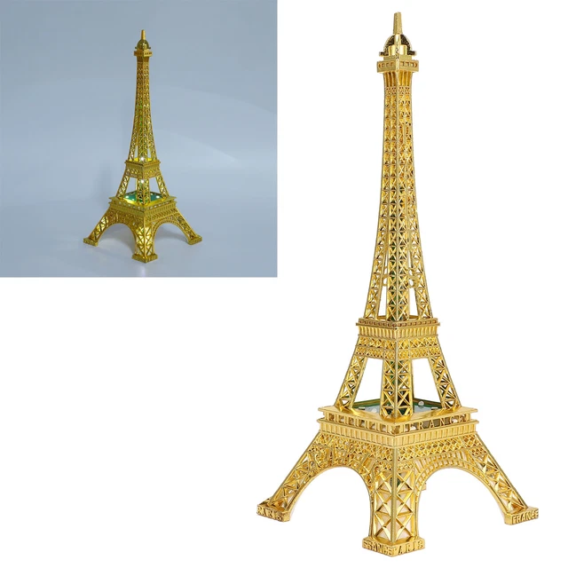 Statue Tour Eiffel En Bronze - Déco Vintage Pour Maison & Bureau - 25 Cm - Alliage Zinc