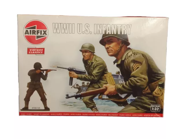 Airfix Vintage Classics 1/32 Scale WW2 US Infantry 14 Brand New Unpainted