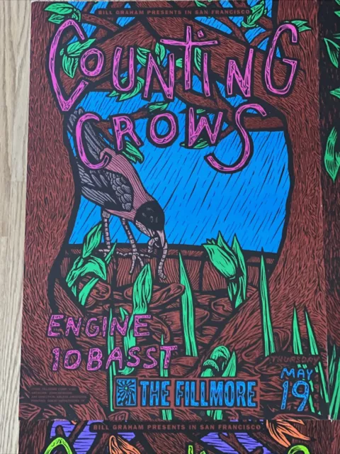 Counting Crows Original Concert Poster Set Fillmore All May 19, 20, 21, 22, 1994 2