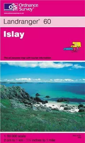 Islay - Ordnance Survey Landranger Maps 60, Ordnance Survey, Good Condition, ISB