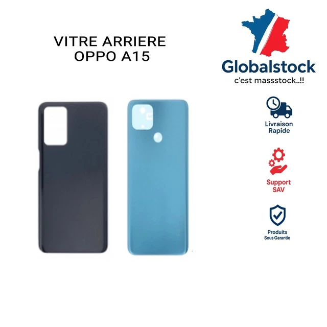 Vitre Arrière (Cache Batterie) Avec Adhésif Pour Oppo A52 - Noir - Neuf