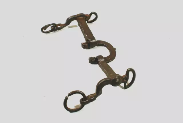 PETIT MORS ANCIEN pour cheval, Inde, fer forgé, horse bit, ciselé, 130 mm