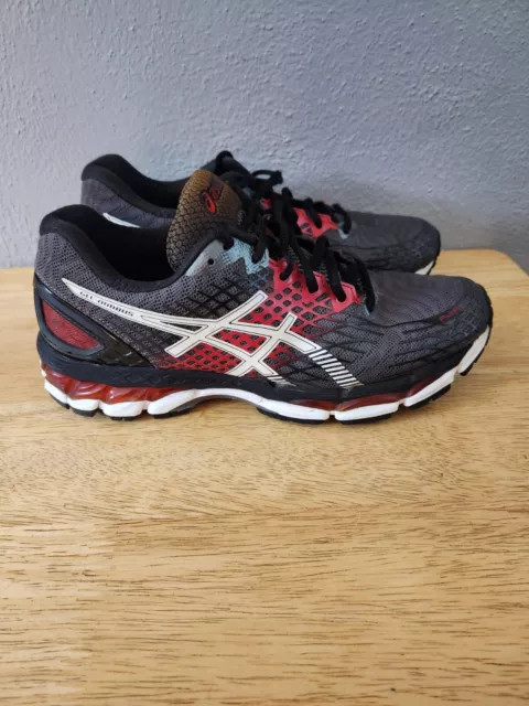 Asics Men's Gel Nimbus 17 Mens Size 8 Running Shoes Gray/Black/Red