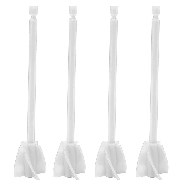(White)Resin Mixer Paddles 5 Blades 4Pcs Reusable Less Air Bubbles Paint Mixer