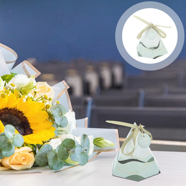 24pcs Boîte de bonbons de mariage Boîtes de bonbons sucrées en papier cadeau de