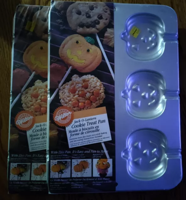 Wilton Jack-O-Lantern Cookie Treat Pan 195 8100 New Factory Sealed Set Of 2