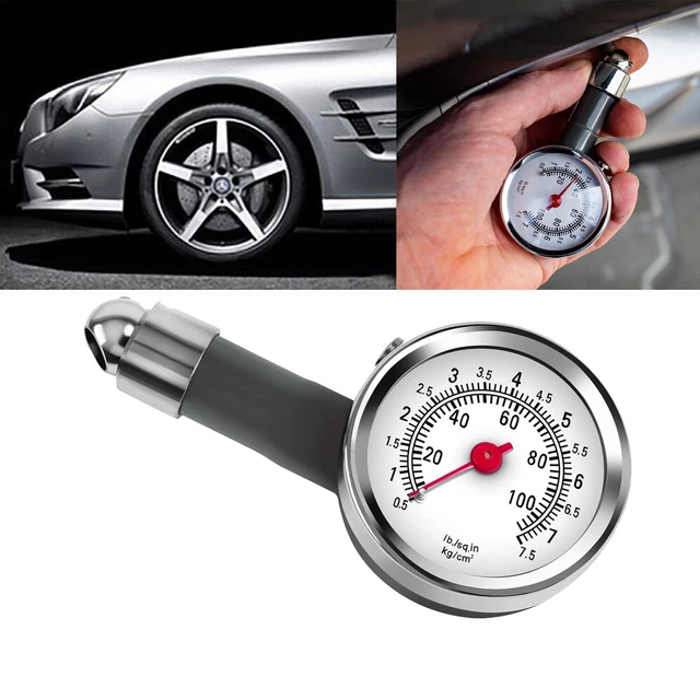 CAR PROFESSIONAL TYRE Pressure Gauge Air Measurement Psi/bar Release