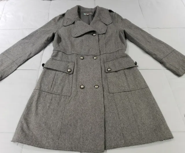 HALOGEN Womens Wool Coat Gray Size XL