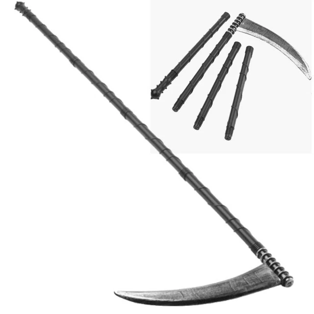 Morte Reaper Scythe Halloween Plastica Arma 6 Pezzi Estendendo A 138cm