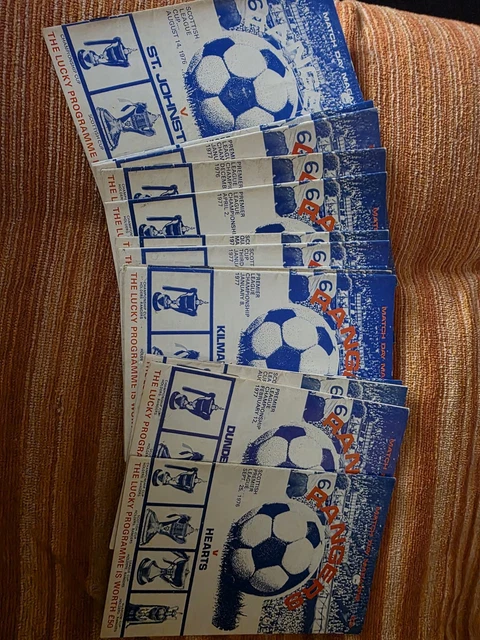 15 X RANGERS Home Programmes From Season 1976-77 L11 Some Writing £16. ...