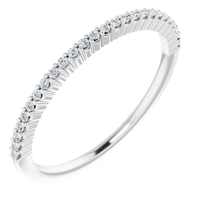 1/8 Karat Natürlicher Diamant Jubiläum Band IN Platin (Größe 7)