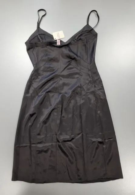Rare Agent Provocateur “Romana” Short Black Silk Slip/ Dress, AP Large, BNWT!