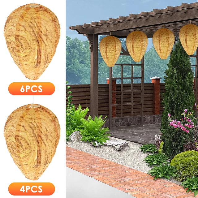 N/A Outdoor Wasp Nest Decoy Trap With Reusable Hemp Material Easy Hanging Deterrent For Garden Patio 6 Pack OGPH012528 - The Home Depot