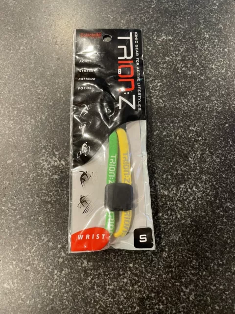 Trion Z Dual Magnetic Therapy Bracelet Size Small Green Yellow Pain Relief