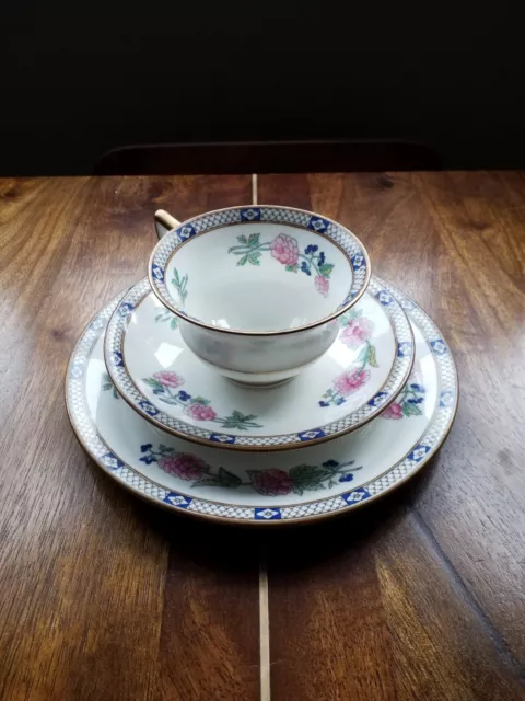 Antique Aynsley Fine Bone China floral  Pattern Trio Cup Saucer & Side Plate