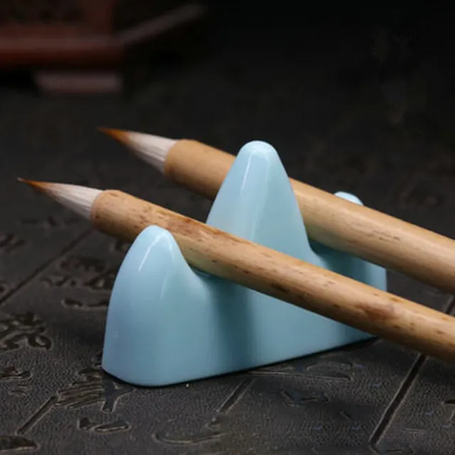 1Pcs Ceramic Writing Brush Holder Chinese Calligraphy Pen Holder Office SuppliEL