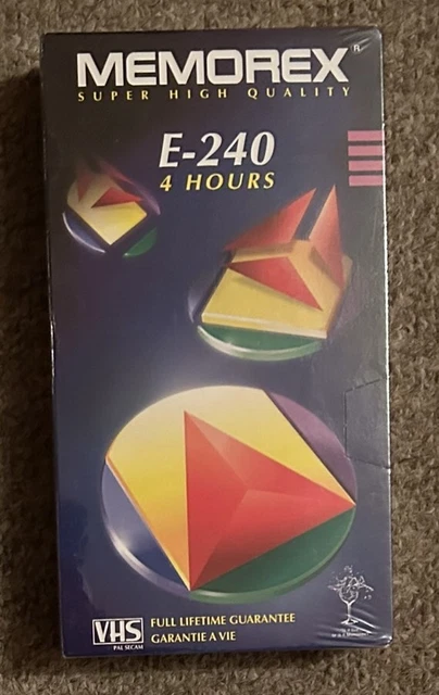 MEMOREX E 180 VIDEO Cassette 3 Hours VHS PAL New And Sealed 4 00 