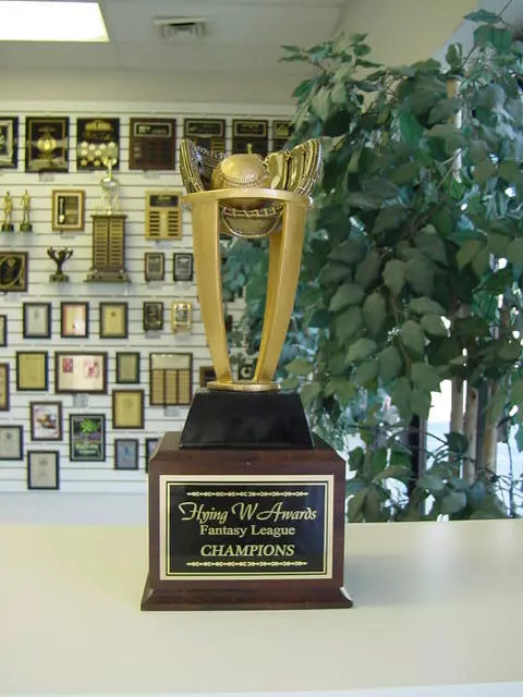Fantasy Baseball Perpetual Trophy 16 Years Large Size  17 1/2" Tall P-Trb11 ^