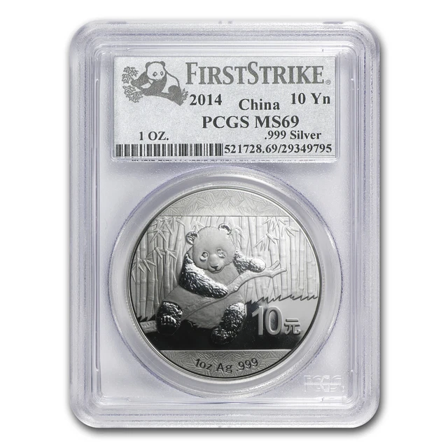 2014 China 1 oz Silver Panda MS-69 PCGS (FS) - SKU #85730