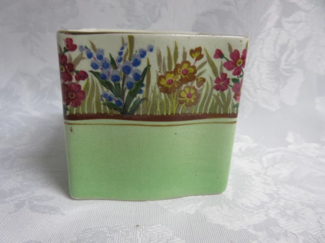 Vtg Royal Winton Chintz 2.75”  Square Open Sugar Bowl, MINT  Unknown Pattern
