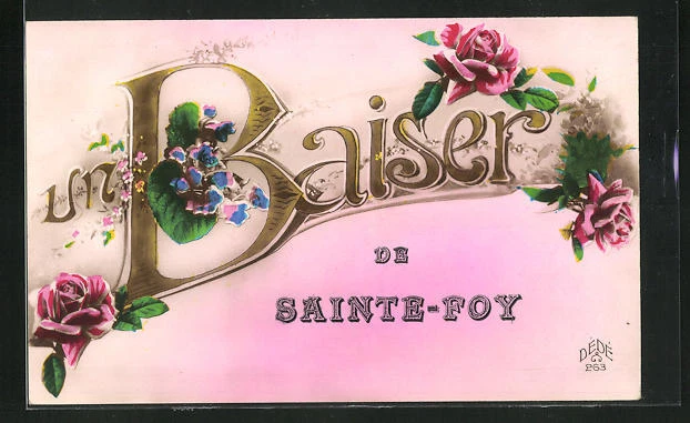 CPA Sainte-Foy, Une Kisser de Sainte-Foy