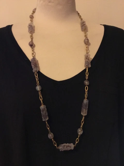 Collier De 62 Perles En Pâte De Verre Murano - Troc De Perles - Très Bon état Occasion