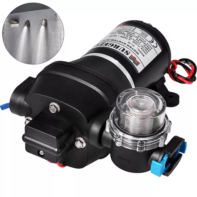 12V Pompe à eau à Diaphragme Water Pump Faible bruit Misting 10L / MIN Max Flow