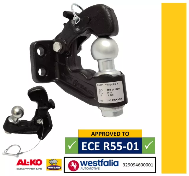 Universal Combition Towing Pintle with Tow Ball & Hitch Hook To Take Towing Eye