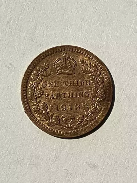 1913 George V Third Farthing Coin