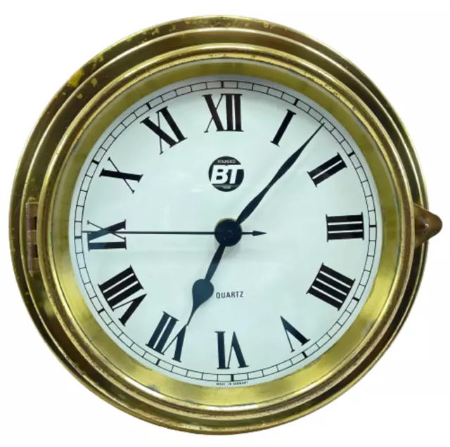 BT 1889 Messing Uhr Marine Schiff`S Vintage Nautisch Rare Original Germany Alt
