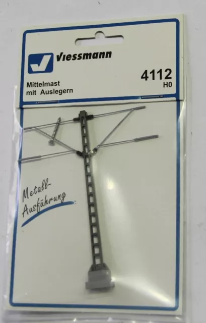 VIESSMANN 4112 HO Mittelmast mit Auslegern für Oberleitung --NEU & OVP--