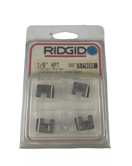 Ridgid 37810 1/8" Npt 12R Pipe Threading Dies Or 11R 111R 30-A 31-A 00-R New