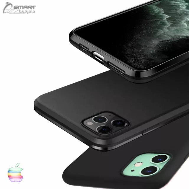 Black Matte Gel TPU Skin Jelly Soft Case Cover For iPhone 11 / iPhone 11 Pro Max