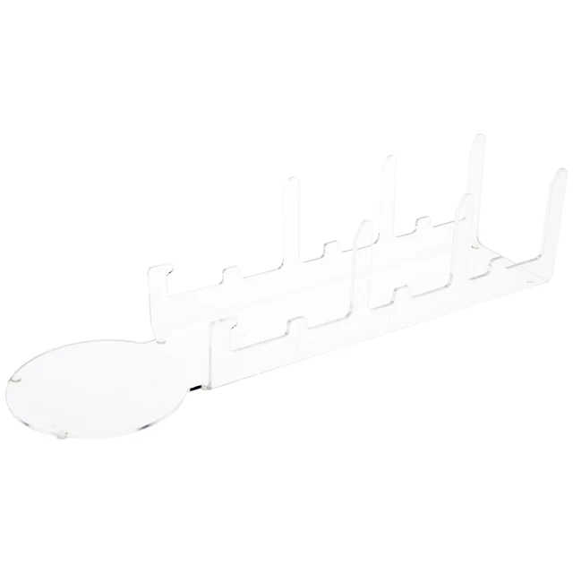Plymor Acrylic 5 Piece Place Setting Display Stand, 3.375" H x 4" W x 14.25" D